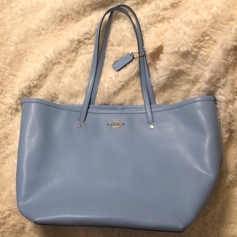 light blue coach bag